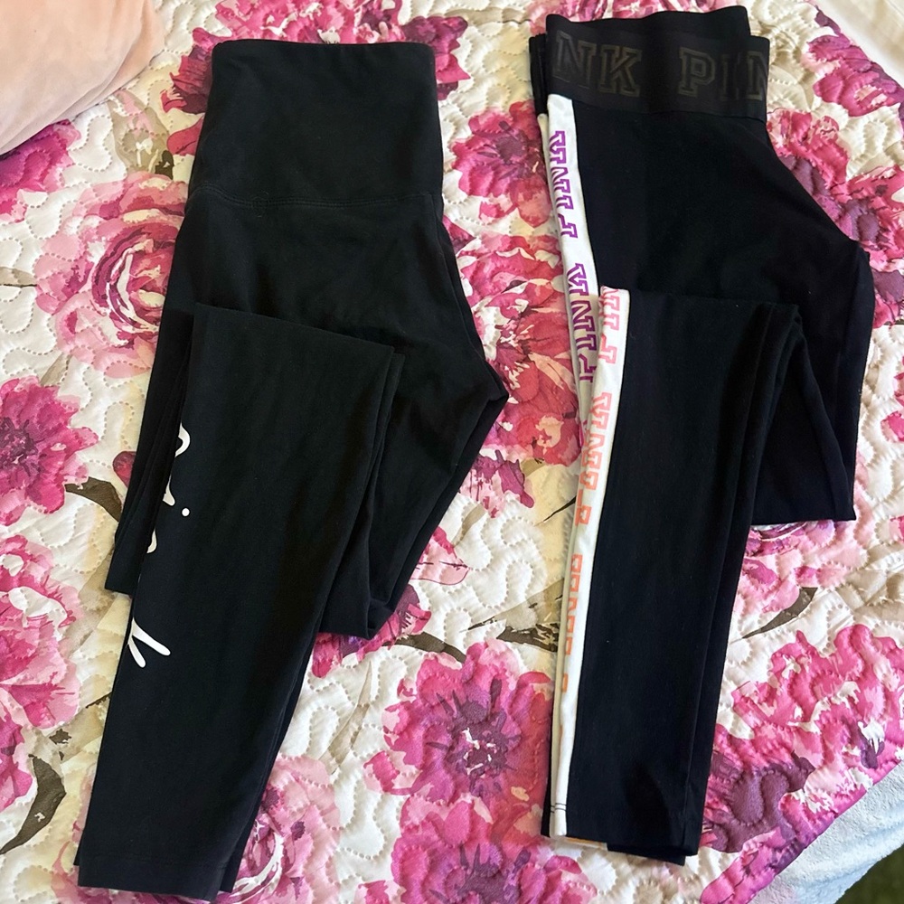 Victoria's Secret Black Leggings two good condition